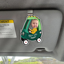 Load image into Gallery viewer, Personalized Photo Car Visor Clip Custom Gift for Dad
