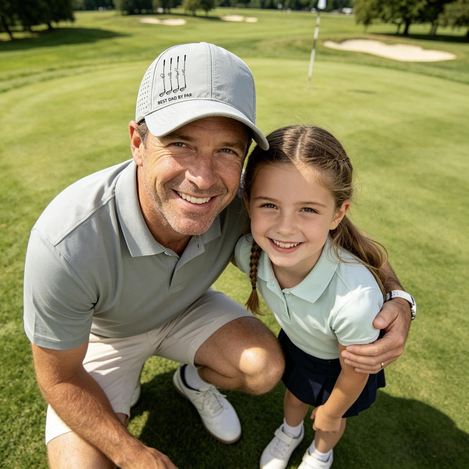 Personalized Perforated Golf Hat Best Dad Gift for Father's Day