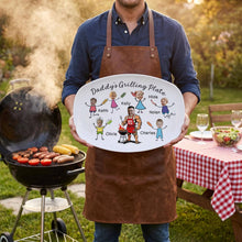 Load image into Gallery viewer, Personalized BBQ Grilling Plate Custom Photo Gift for Dad
