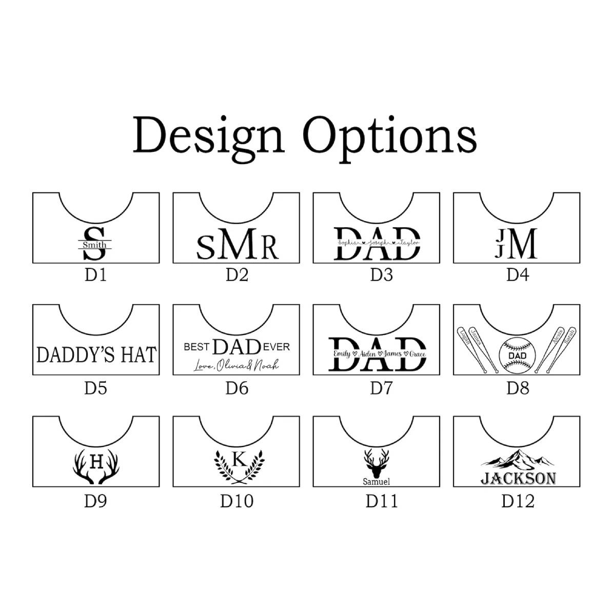 Personalized Engraved Hat Holder Gift for Dad Father's Day