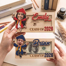 Load image into Gallery viewer, Personalized Graduation Wood Money Holder Class of 2026 Gift

