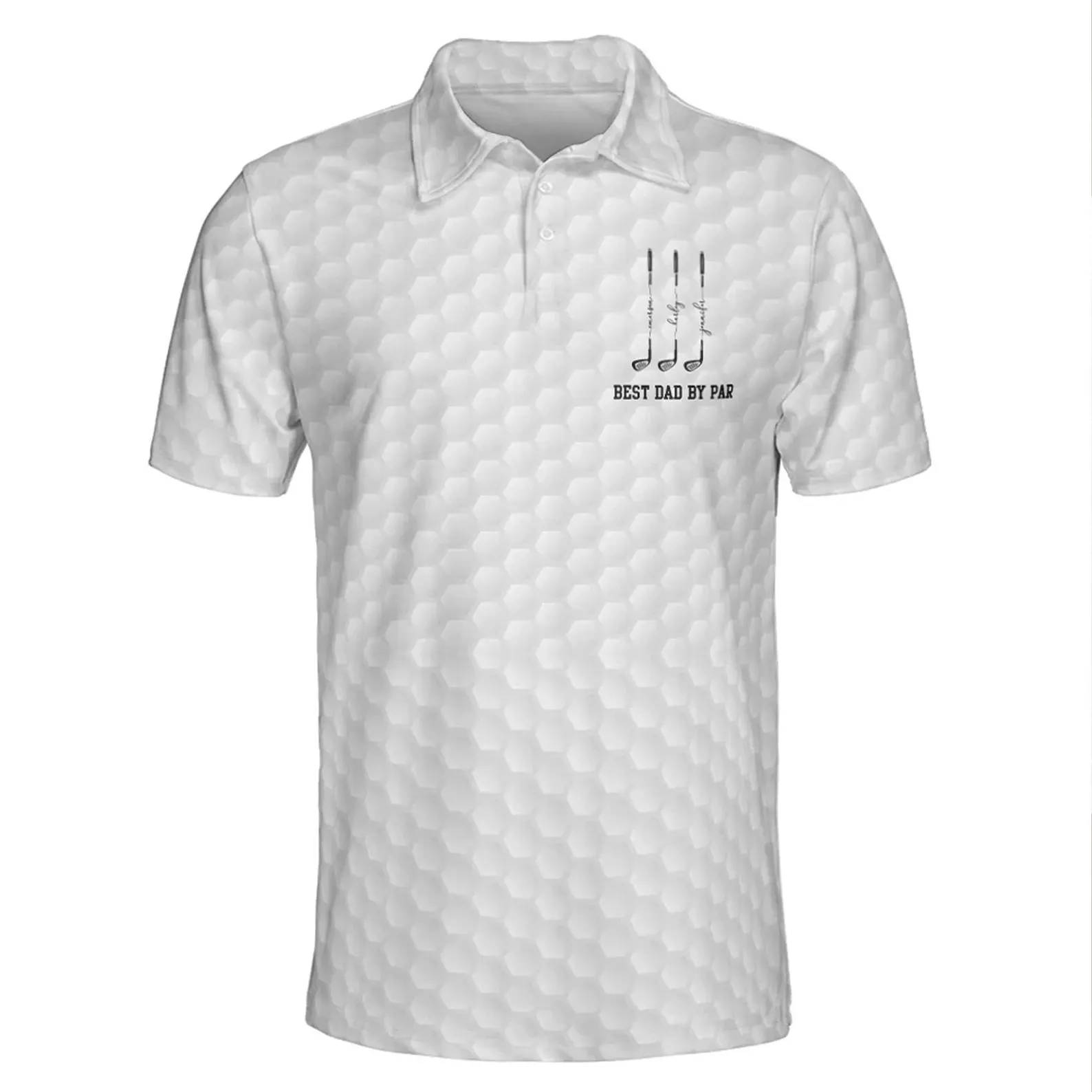 Personalized Best Dad By Par Polo Shirt Gift for Golf Lovers