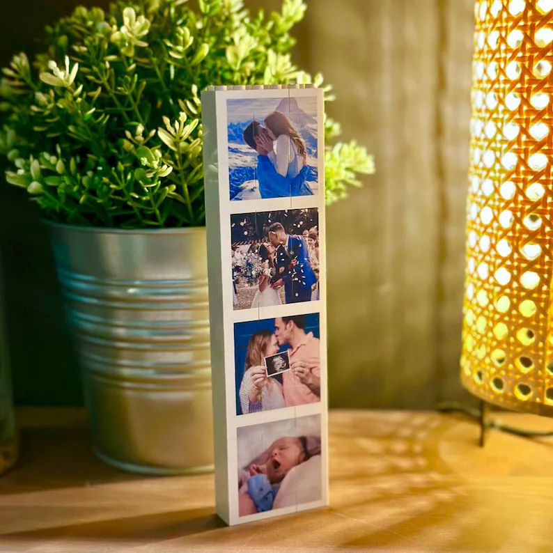 Personalized Family Photo Booth Lego Block Custom Gift