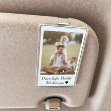 Load image into Gallery viewer, Custom Photo Car Visor Clip Personalized Gift for Dad
