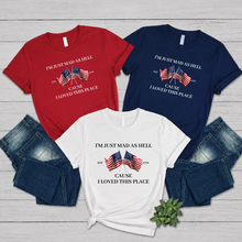 Load image into Gallery viewer, Personalized American Flag Shirt Custom Year for 4th of July
