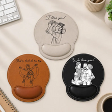 Load image into Gallery viewer, Personalized Photo Sketch Mouse Mat Custom Gift for Dad

