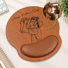 Load image into Gallery viewer, Personalized Photo Sketch Mouse Mat Custom Gift for Dad
