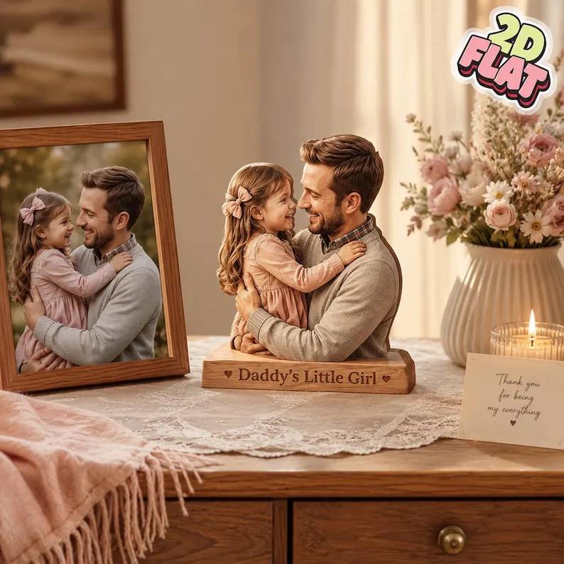 Personalized Acrylic Block Plaque Custom Photo Gift for Dad