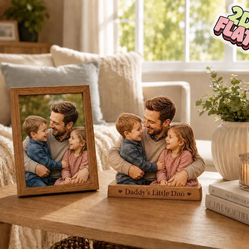 Personalized Acrylic Block Plaque Custom Photo Gift for Dad