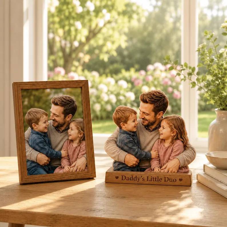 Personalized Acrylic Block Plaque Custom Photo Gift for Dad