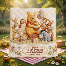 Load image into Gallery viewer, Personalized Winnie the Pooh Blanket 100th Anniversary Gift for Family
