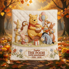 Load image into Gallery viewer, Personalized Winnie the Pooh Blanket 100th Anniversary Gift for Family
