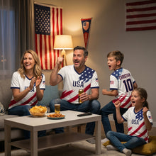 Load image into Gallery viewer, Personalized USA Flag Soccer Jersey Custom Name Number Gift for Sports Fans
