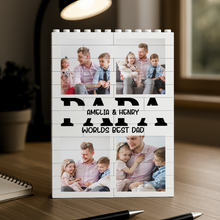 Load image into Gallery viewer, Personalized Photo Collage Building Brick Puzzle Gift for Dad
