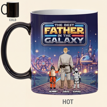 Load image into Gallery viewer, Personalized Color Changing Mug for Dad - Best Father in the Galaxy - Gift for Father's Day
