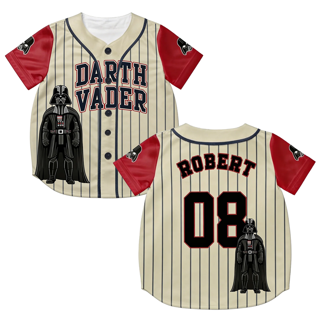 Personalized Baseball Jersey Family Matching Darth Vader Gift for Kids and Adults