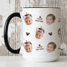 Load image into Gallery viewer, Personalized Ceramic Accent Mug Custom Photo Gift for Dad
