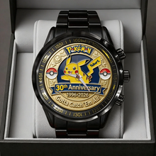 Load image into Gallery viewer, Personalized 30th Anniversary Watch Gotta Catch 'Em All Gift for Movie Fans
