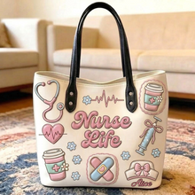 Load image into Gallery viewer, Personalized Nurse Life Tote Bag Custom Name Gift for Nurse

