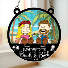 Load image into Gallery viewer, Personalized Beach-Themed Suncatcher Ornament Gift for Couple
