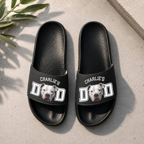 Personalized Photo Dog Cat Slide Sandals Custom Gift for Pet Lovers