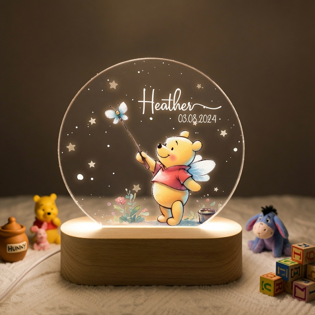Personalized 3D LED Light Gift for Kids - Birthday Decor - Custom Design