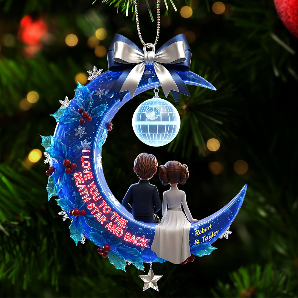 Personalized Acrylic Ornament I Love You To The Moon Gift for Couple