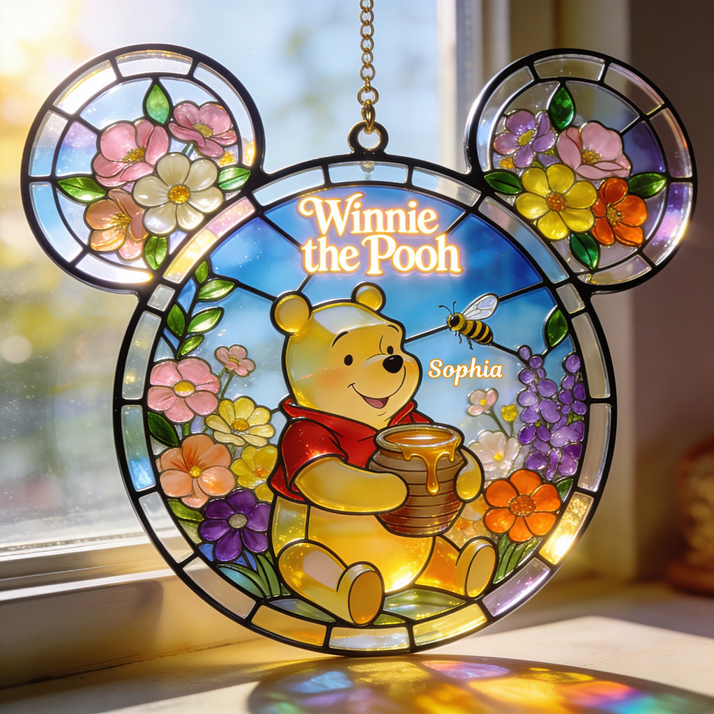 Personalized Winnie the Pooh Suncatcher Ornament Gift for Her