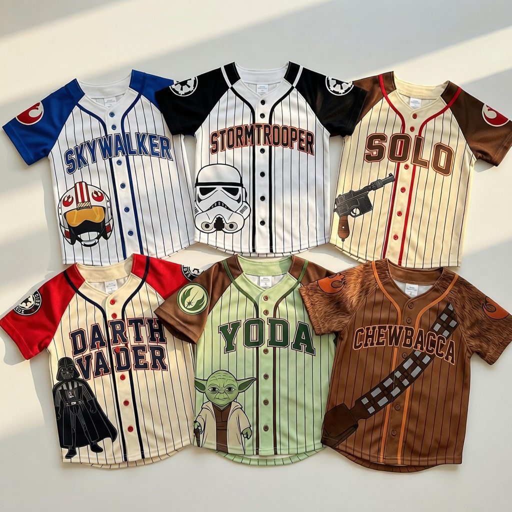Personalized Baseball Jersey Family Matching Darth Vader Gift for Kids and Adults
