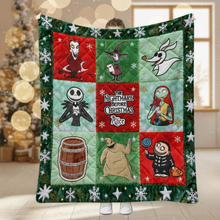 Load image into Gallery viewer, Personalized Spooky Blanket Nightmare Before Christmas Gifts for Family
