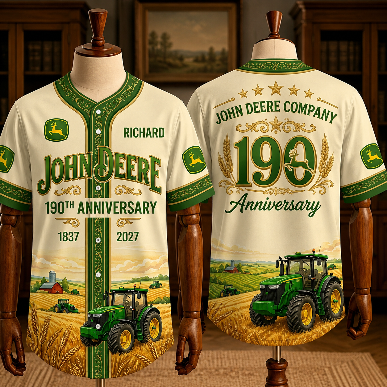 Personalized 190th Anniversary Baseball Jersey Gift for Farmer Dad