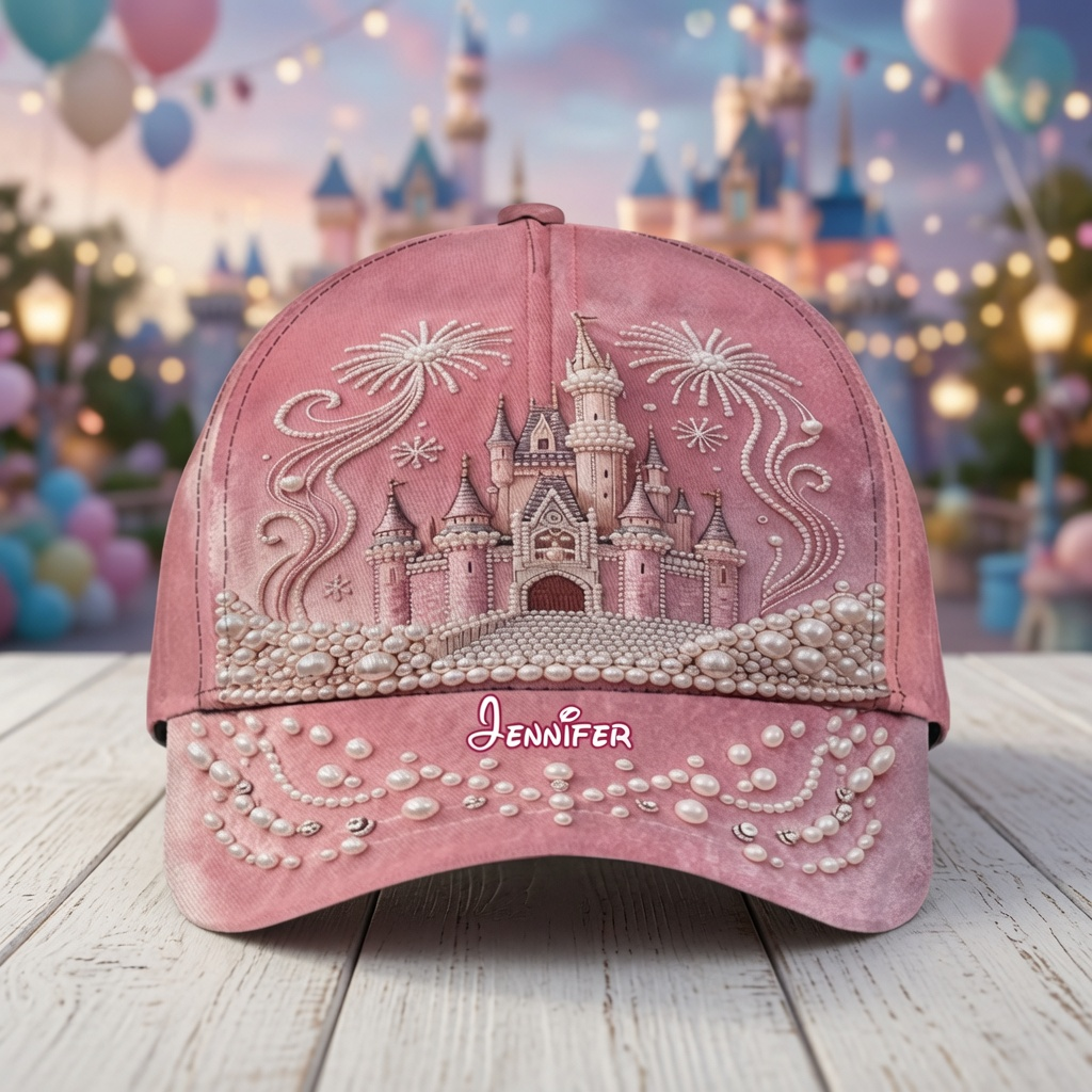 Personalized Magic Castle Cap Custom Name Gift for Her