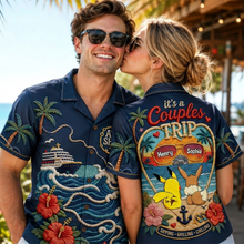 Load image into Gallery viewer, Personalized Hawaiian Shirt for Couples Trip Summer Vacation Gift
