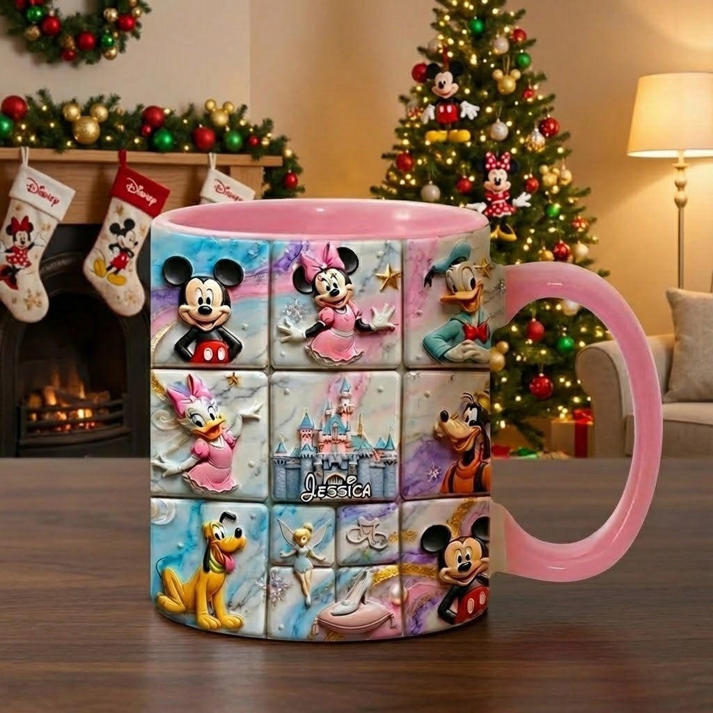 Personalized Disney Magic Mouse Accent Mug Gift for Christmas