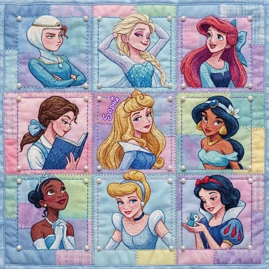 Personalized Princess Blanket Custom Name Gift for Daughter