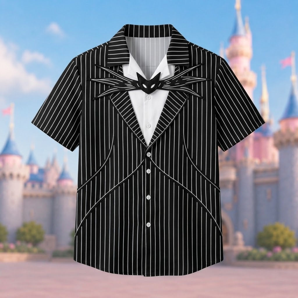 Personalized Jack Skellington AOP Shirt for Kids Halloween Costume
