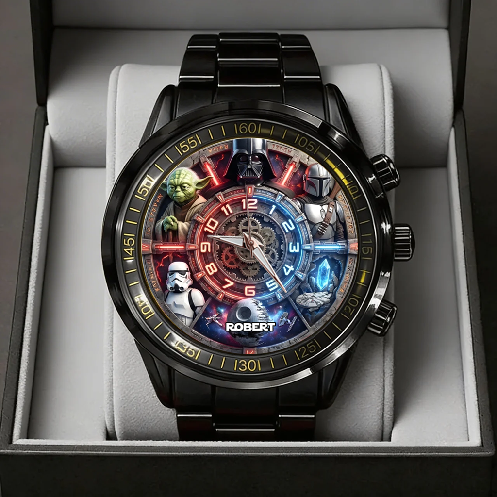 Personalized Star Wars Hand Watch Gift for Movie Fans Anniversary