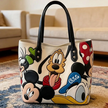 Load image into Gallery viewer, Personalized Disney Character Tote Bag Custom Name Gift for Movie Fans
