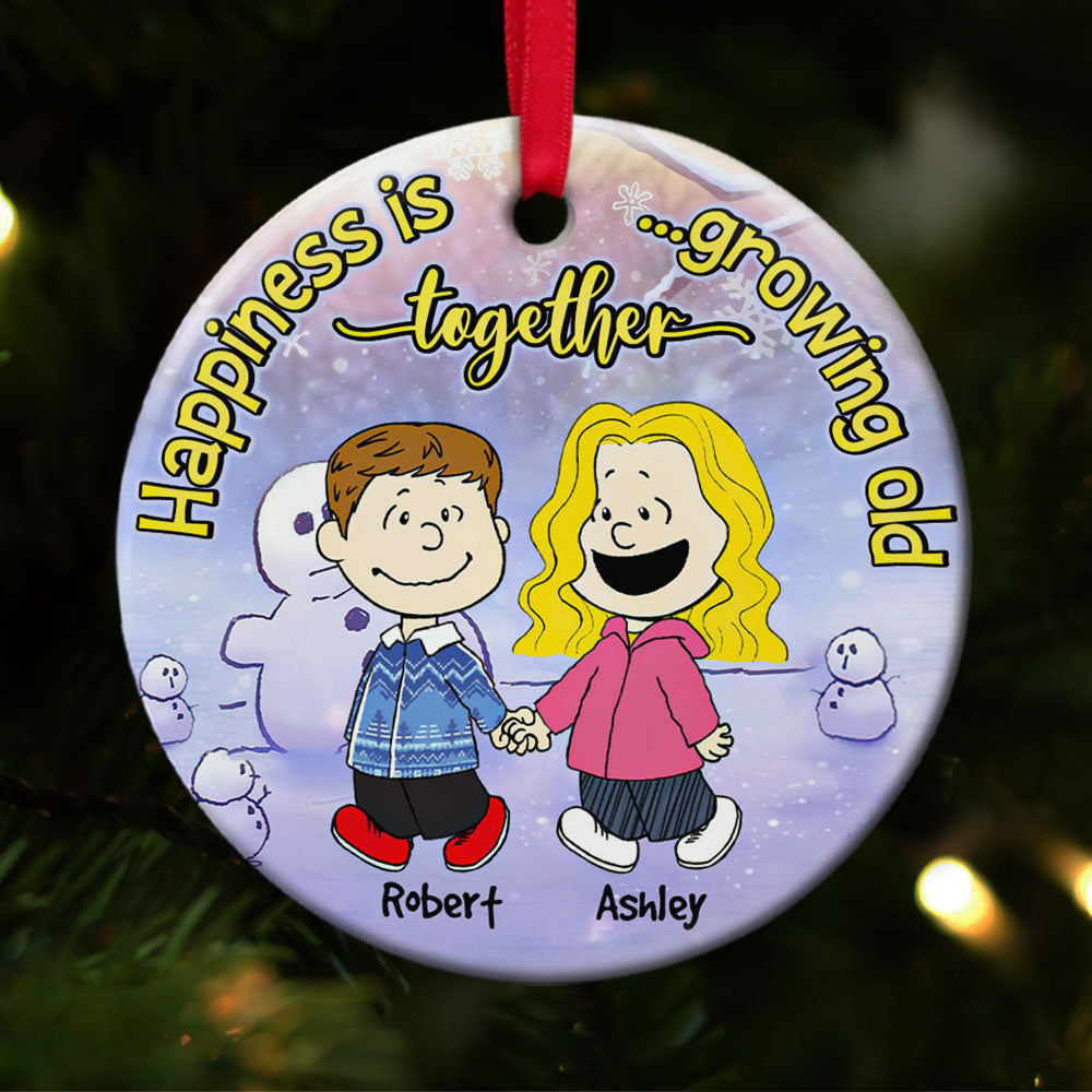 Personalized Ceramic Ornament Gift for Couples Christmas