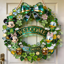 Load image into Gallery viewer, Personalized Family Welcome Sign Wood Decor For St. Patrick's Day Gift
