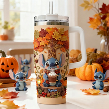 Load image into Gallery viewer, Personalized Autumn Tumbler with 3D Effect for Fall Vibes

