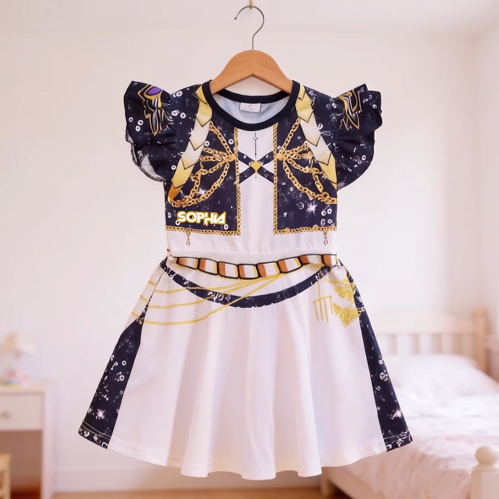Personalized Fantasy Girl Kid Dress Custom Name Gift for Daughter