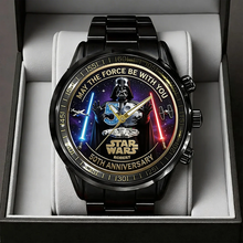 Load image into Gallery viewer, Personalized Star Wars Watch May The Force Be With You Gift for Anniversary
