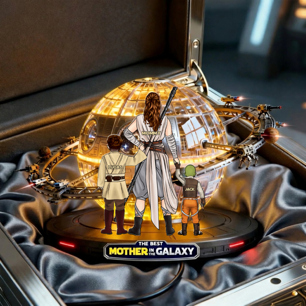 Personalized Acrylic Light Box Gift for Mom - Cosmic Adventure