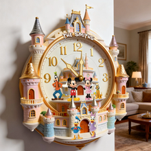 Load image into Gallery viewer, Personalized Wall Clock with Disney Characters for Family Gift

