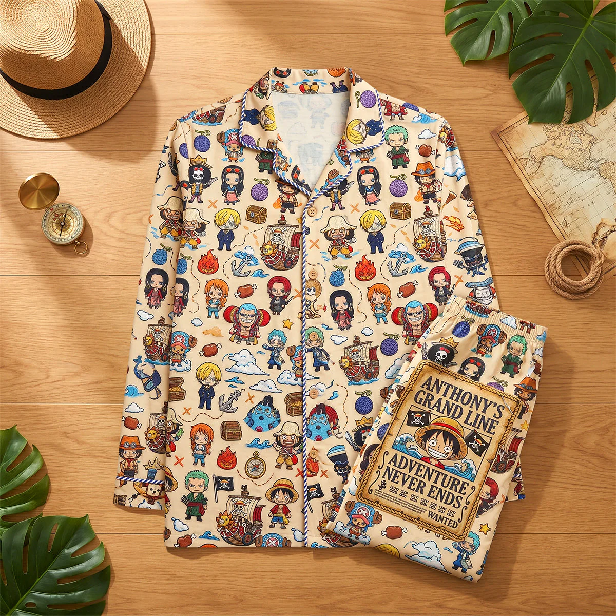 Personalized Ocean Adventure Pajama Set for Movie Fans - S-5XL