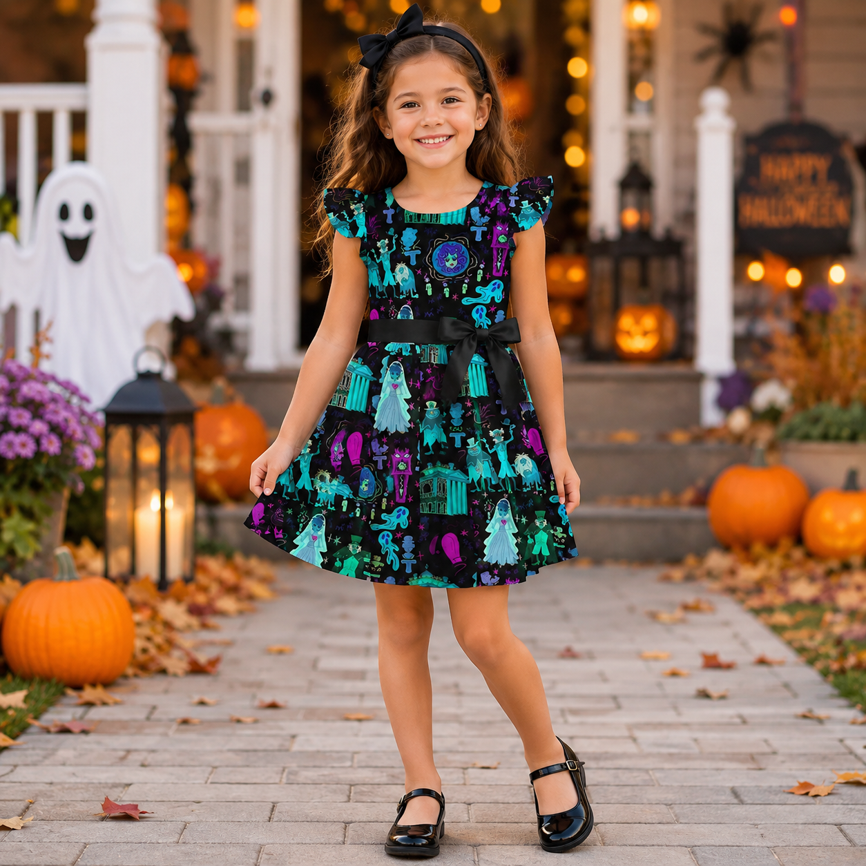 Personalized Haunted House Costume Dress for Kids - Spooky Halloween Gift