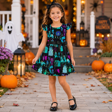 Load image into Gallery viewer, Personalized Haunted House Costume Dress for Kids - Spooky Halloween Gift
