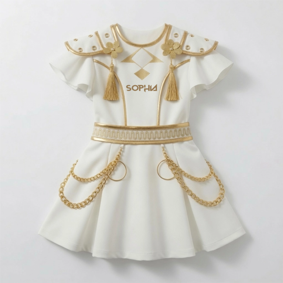 Personalized Fantasy Girl Dress Custom Name Gift for Daughter