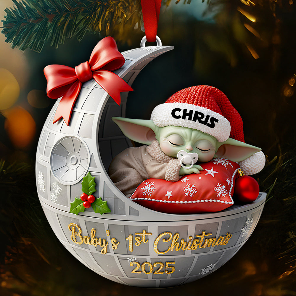 Personalized Baby's 1st Christmas Acrylic Ornament Gift for Kids